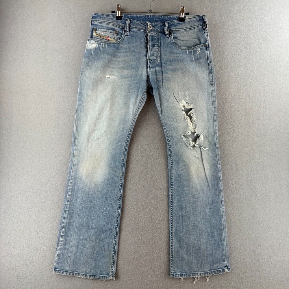 Diesel Jeans Mens 32x30 (Fits 33x29) Lightwash Zatiny Bootcut Denim‎ 008w&